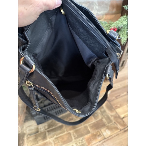 Great American Leather Works Handbag Shoulder Bag Black Leather Purse - Picture 11 of 11